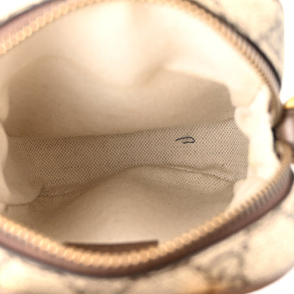 Gucci GG Supreme Monogram Mini Neo Vintage Double Zip Messenger Bag Beige New Acero Crop 5 of 11