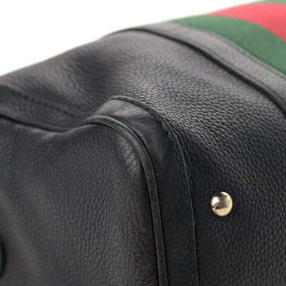 Gucci Calfskin Vintage Web Medium Boston Black 8 of 17