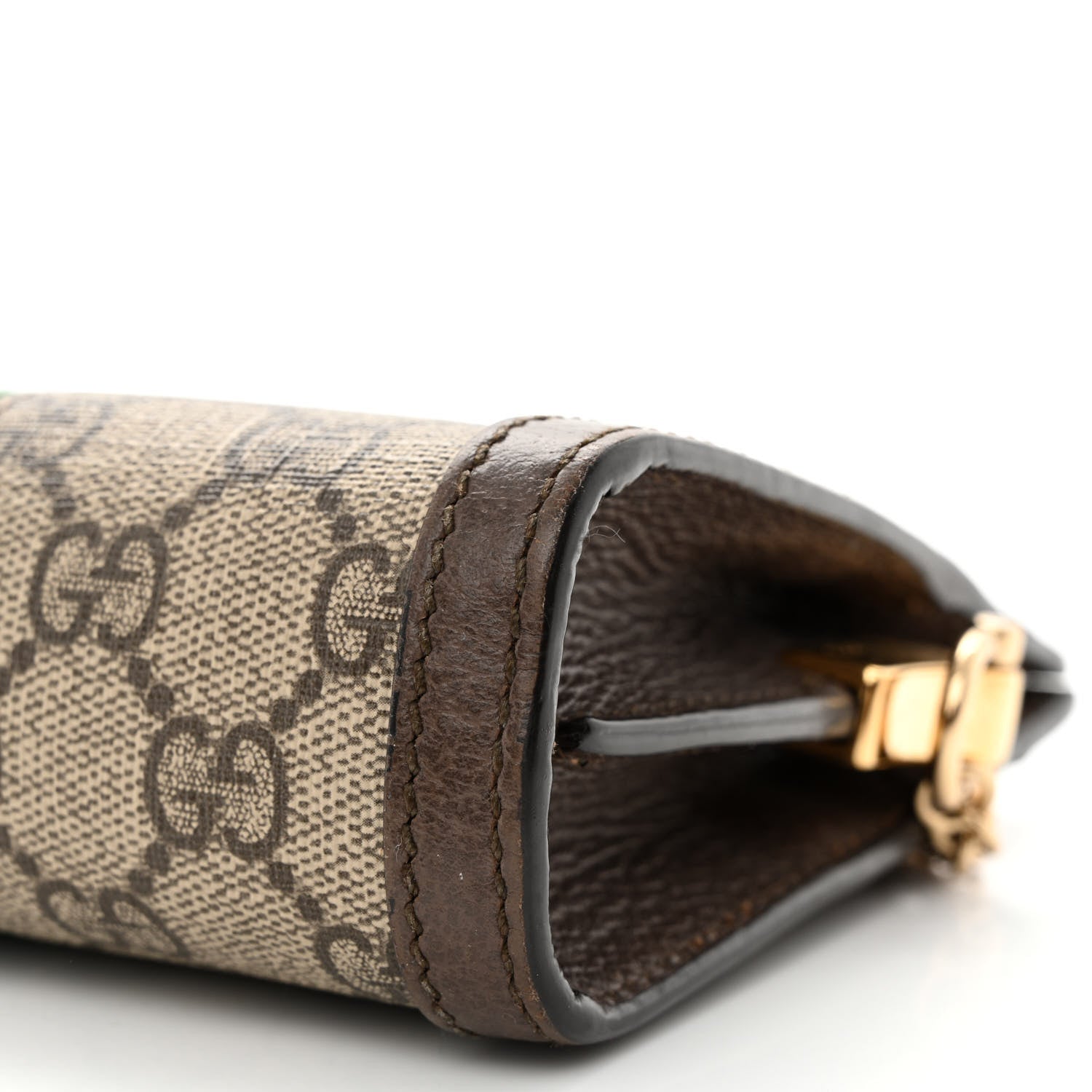 Gucci GG Supreme Monogram Textured Dollar Calfskin Web Mini Ophidia Chain Shoulder Bag Beige Ebony New Acero 11 of 11