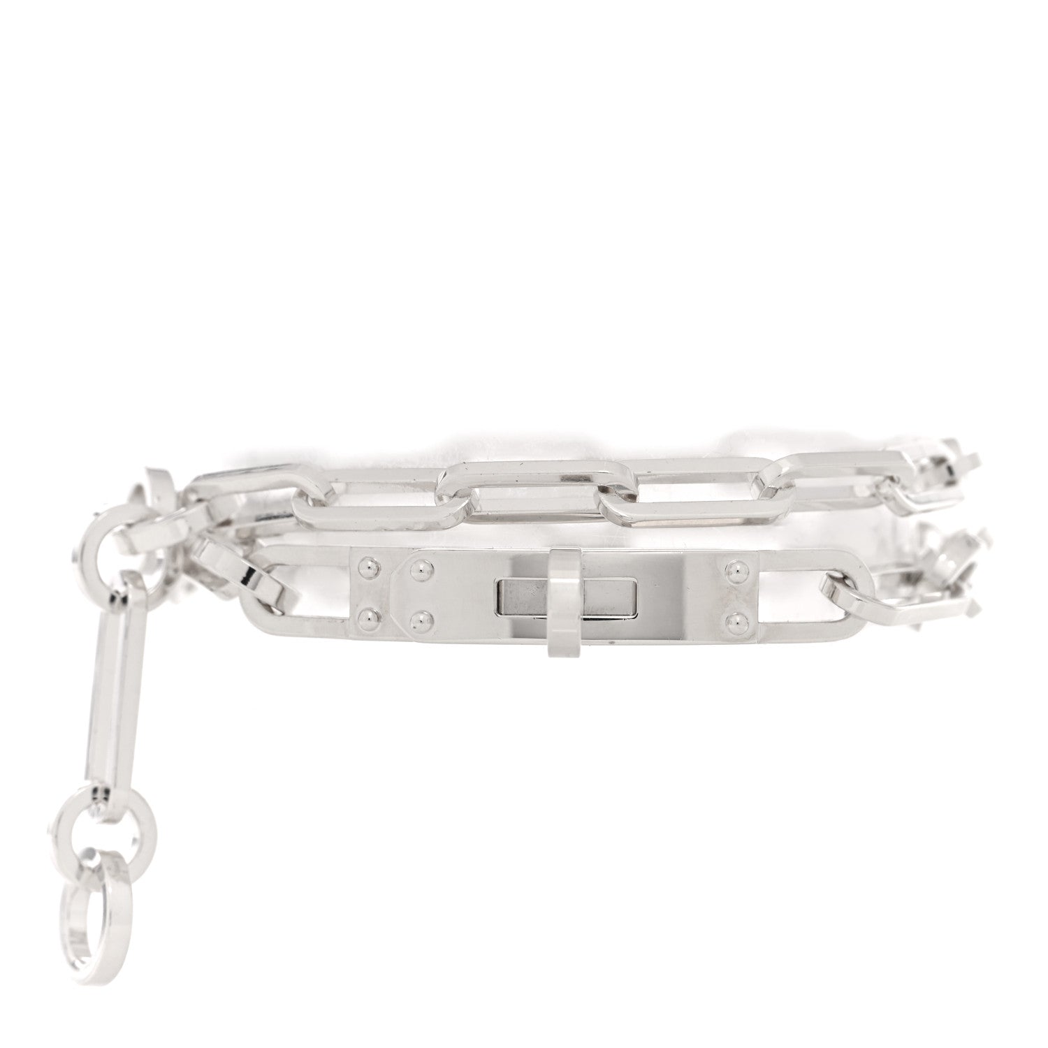 Hermes Sterling Silver Kelly Chaine Bracelet 1 of 4