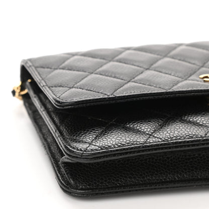 Chanel Caviar Quilted Wallet On Chain WOC Black 10 of 12