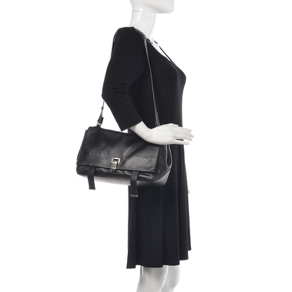Proenza Schouler Calfskin Double Sided PS Courier Bag Black 2 of 9
