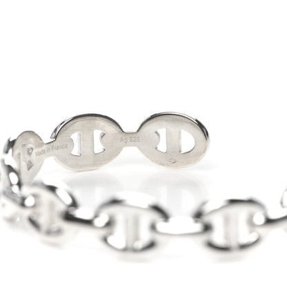Hermes Sterling Silver MM Chaine d'Ancre Enchainee Cuff Bracelet SH 6 of 7