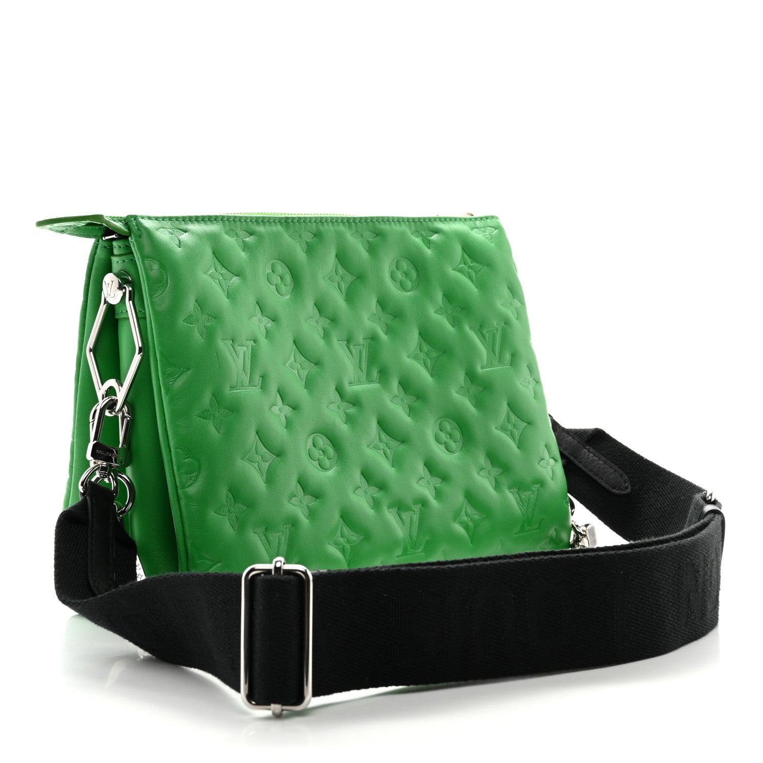 Louis Vuitton Lambskin Embossed Monogram Coussin PM LV Motion Green 3 of 10