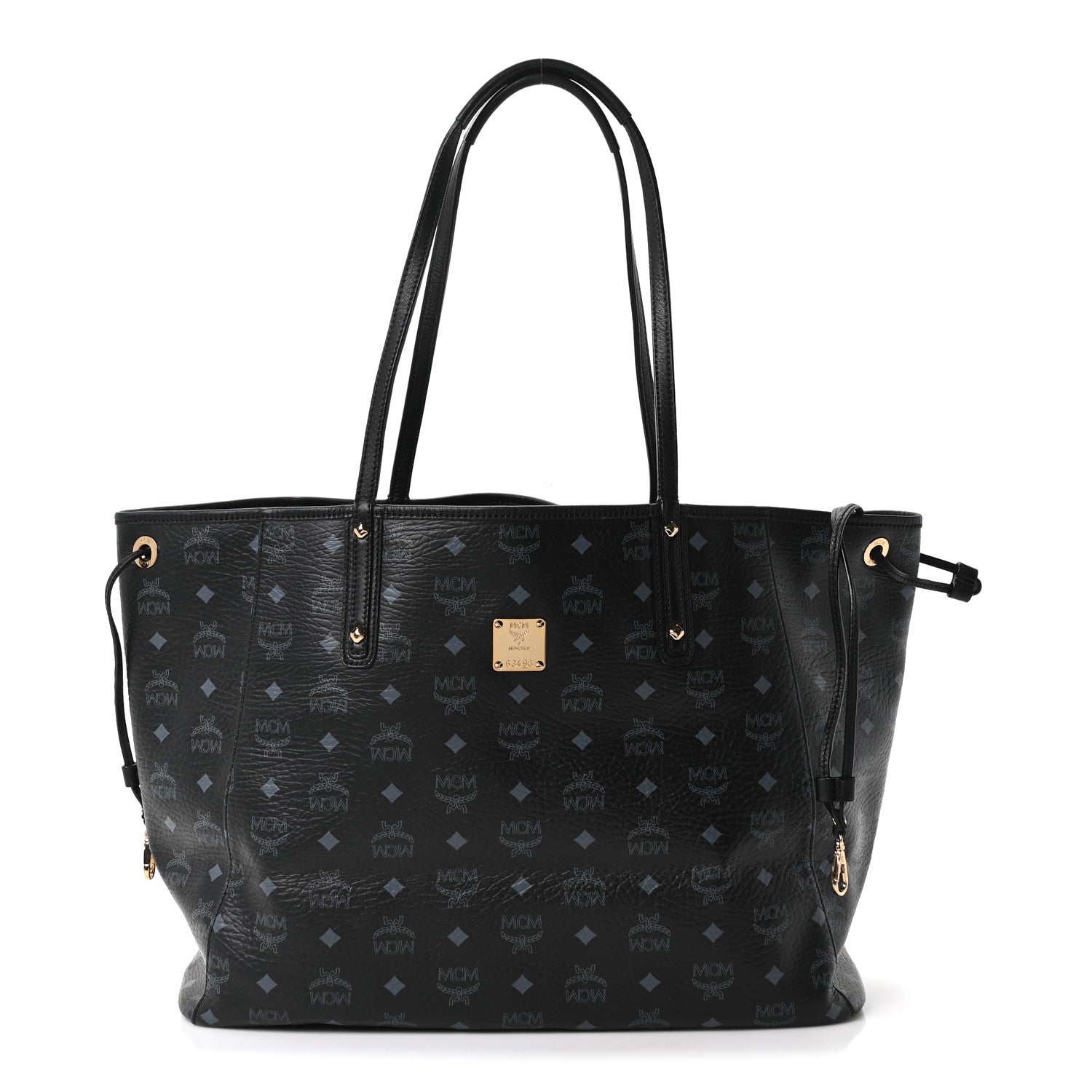 MCM Visetos Large Project Reversible Shopper Tote Black 1 of 15