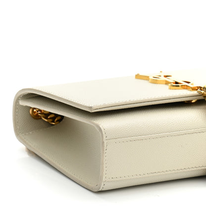 Saint Laurent Grain De Poudre Small Classic Monogram Kate Tassel Satchel Crema Soft 9 of 12