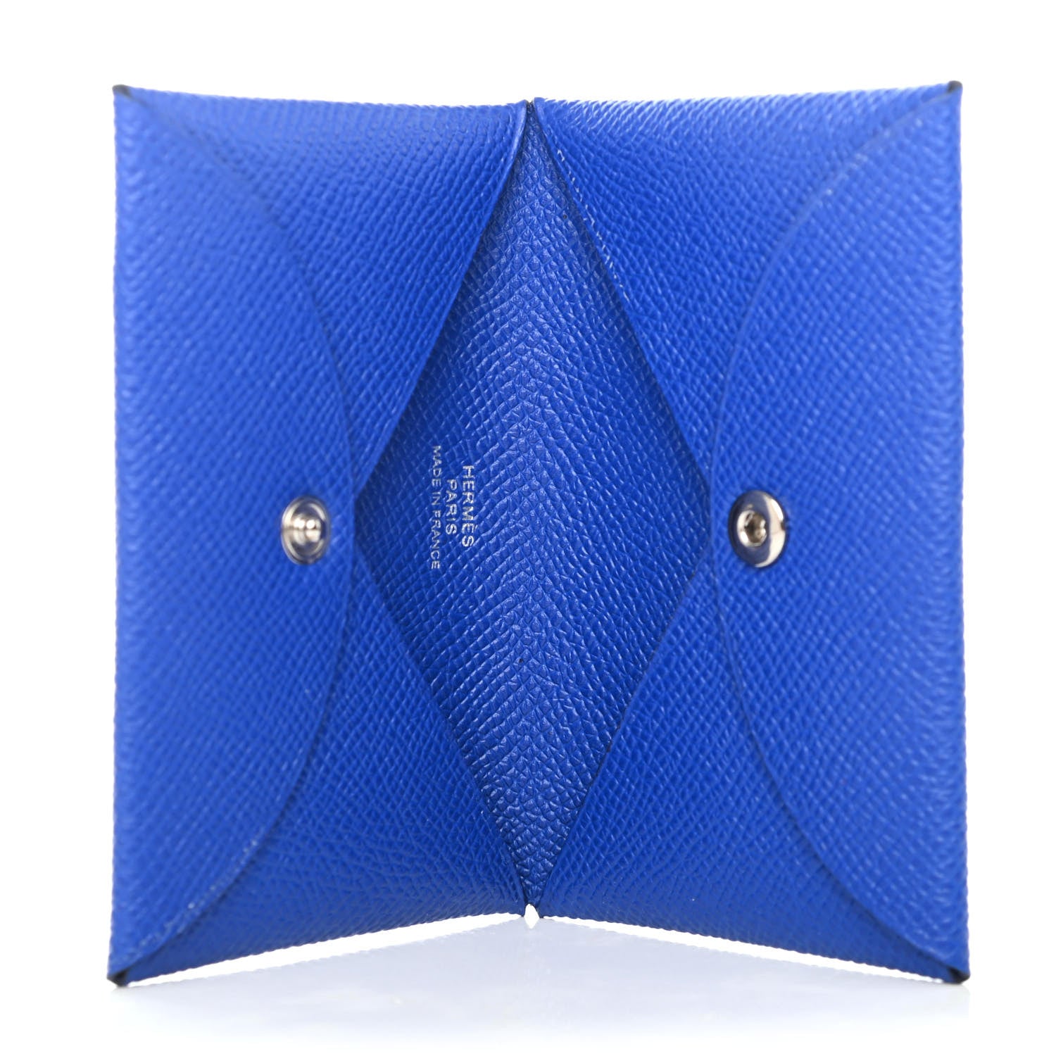 Hermes Epsom Calvi Card Case Bleu Royal 4 of 4