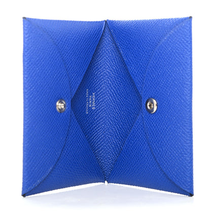 Hermes Epsom Calvi Card Case Bleu Royal 4 of 4