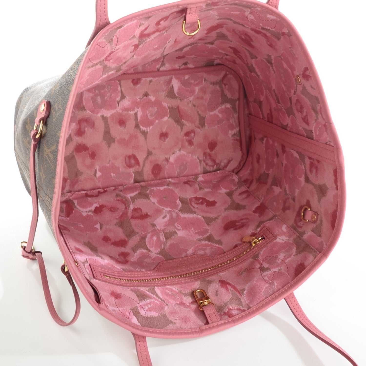 Louis Vuitton Monogram Articles de Voyage Ikat Neverfull MM Rose Velours 7 of 7