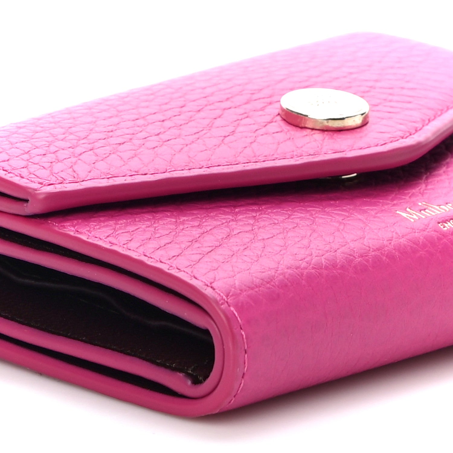 Mulberry Heavy Grain Folded Multi Card Case Wallet Pink 8 of 10