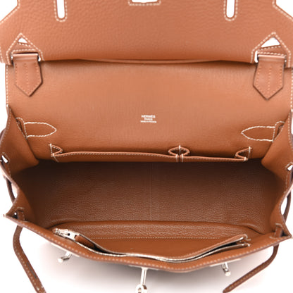 Hermes Taurillon Clemence Jypsiere 31 Gold 5 of 12