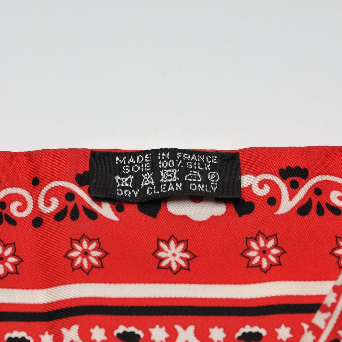 Silk Peuple Du Vent Bandana Twilly Rouge Noir Blanc