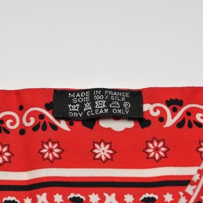 Hermes Silk Peuple Du Vent Bandana Twilly Rouge Noir Blanc 3 of 6