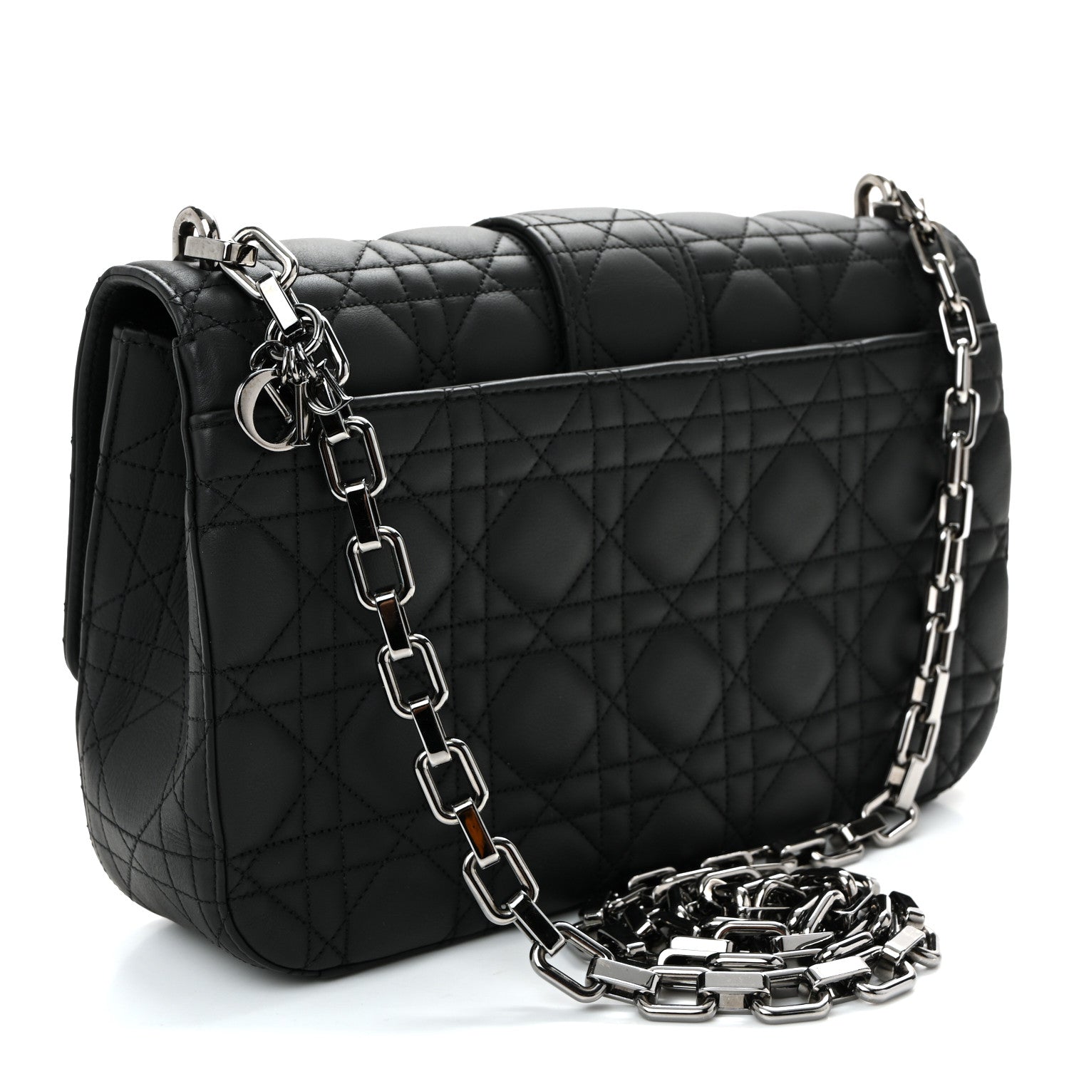 Christian Dior Ultra Matte Calfskin Cannage Medium Miss Dior Flap Black 3 of 9