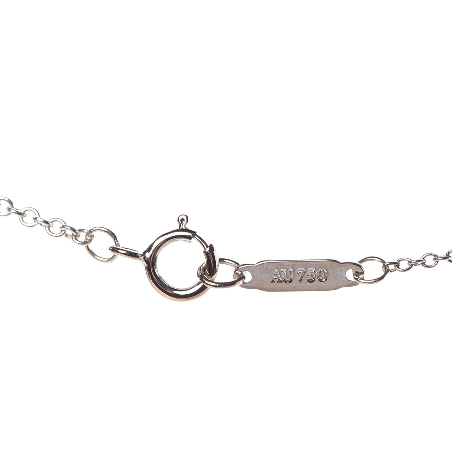 18K White Gold Diamond Mini Metro Horseshoe Pendant Necklace
