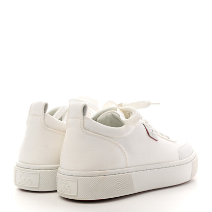 Christian Louboutin Toile Calfskin Simplerui Flat Sneakers 39.5 White 4 of 9