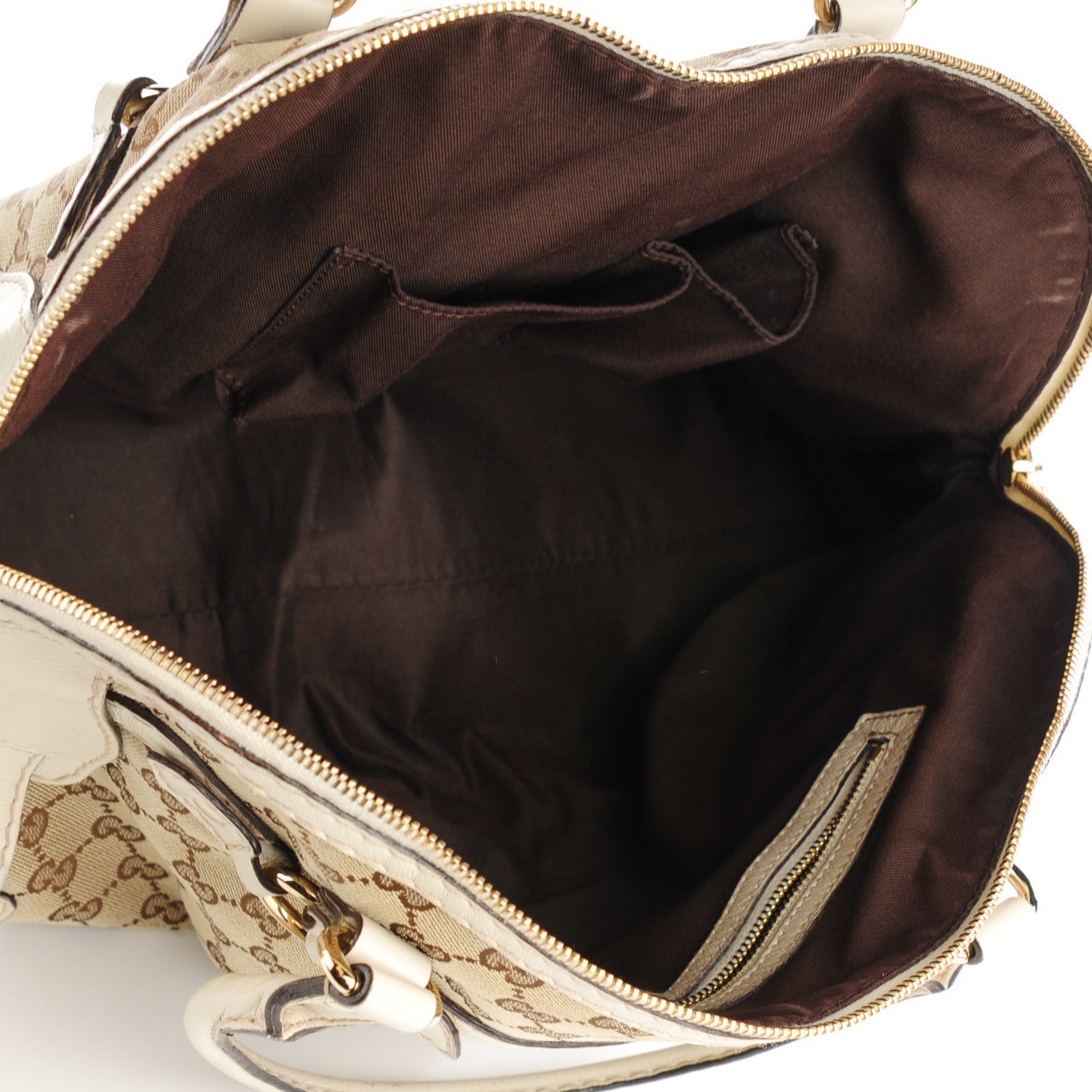 Gucci Monogram Medium Horsebit Nail Boston Off White 5 of 10