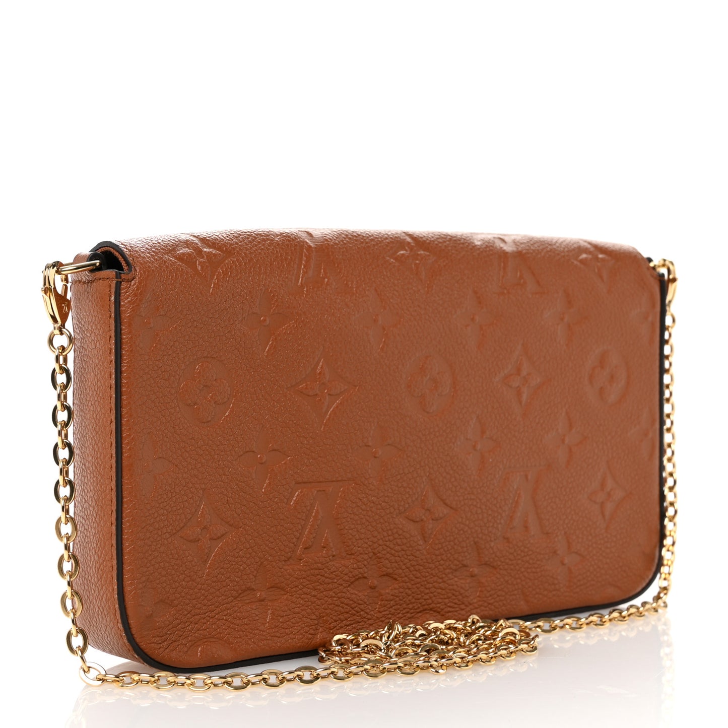 Empreinte Pochette Felicie Chain Wallet Cognac