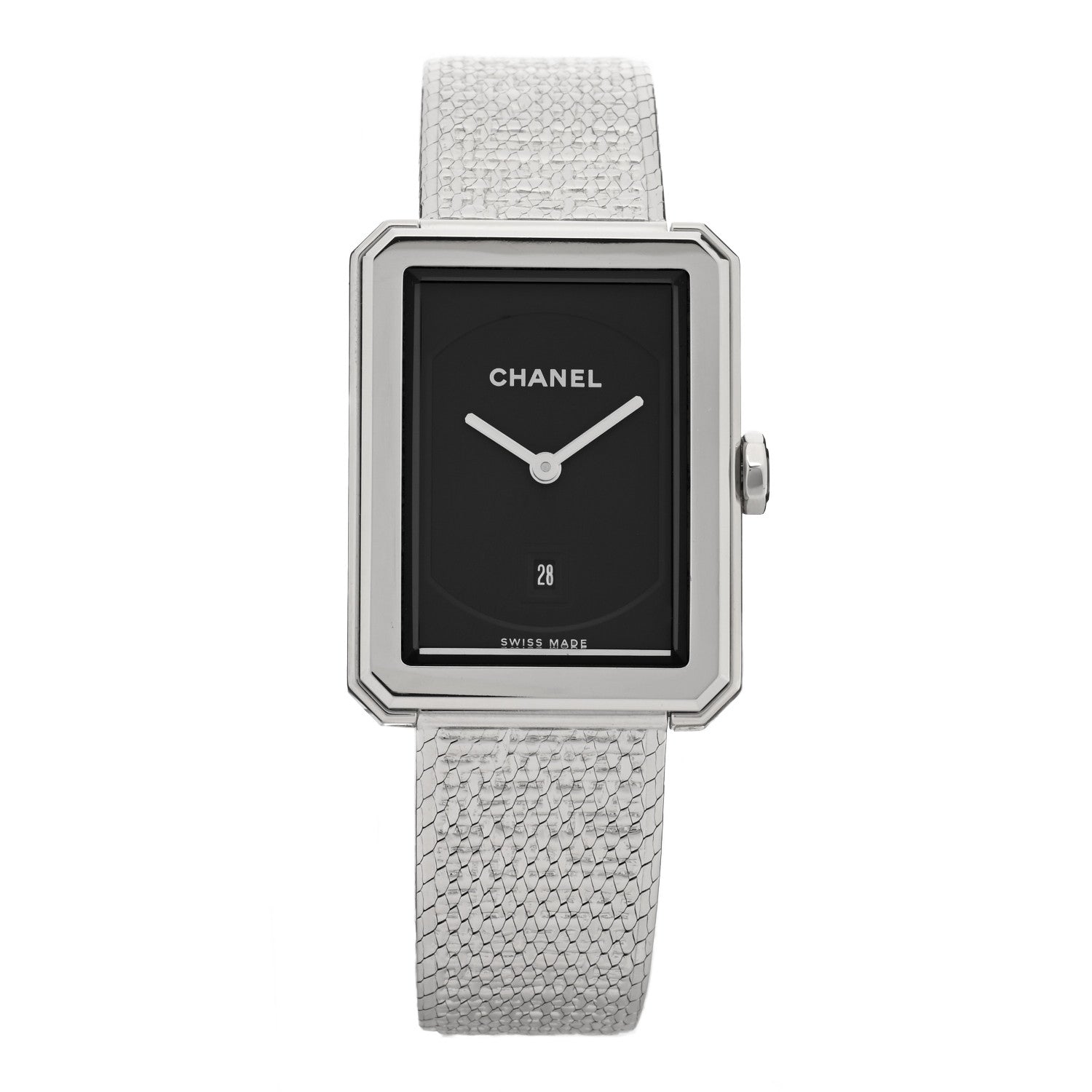 Chanel Stainless Steel 26mm Boy-friend Tweed Quartz Watch Black 1 of 4