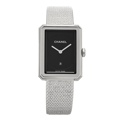 Chanel Stainless Steel 26mm Boy-friend Tweed Quartz Watch Black 1 of 4