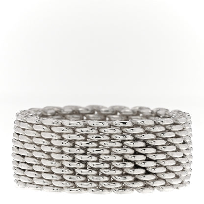 Tiffany Sterling Silver Somerset Mesh Ring 60 9.25 3 of 4