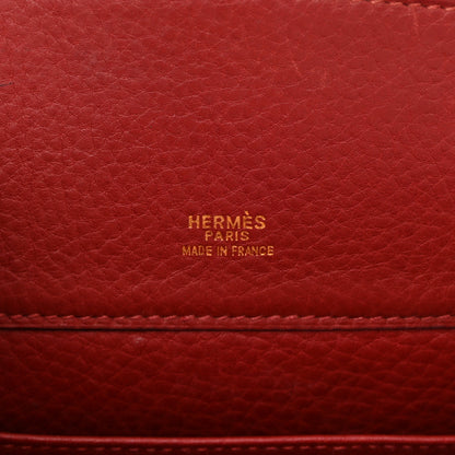 Hermes Taurillon Clemence Sherpa Backpack Rouge Garance 6 of 17