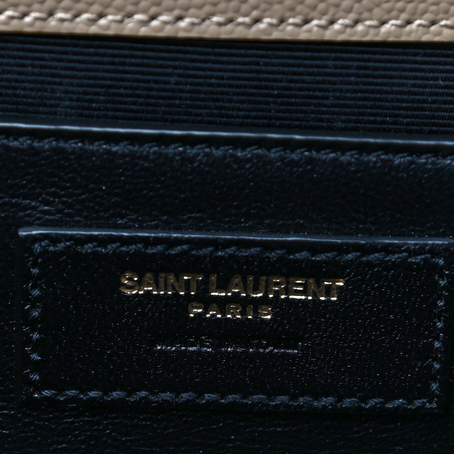 Saint Laurent Grain De Poudre Textured Mixed Matelasse Medium Triquilt Monogram Satchel Dark Latte 5 of 9