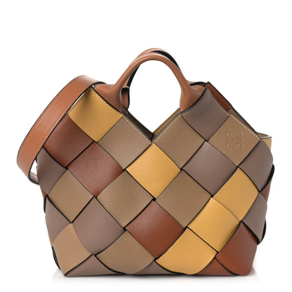 Loewe Calfskin Small Woven Basket Surplus Bag Hazelnut Camel 1 of 8