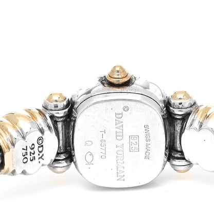 David Yurman Sterling Silver 14K Yellow Gold Mother of Pearl 21mm Classic Cable Quartz Watch 4 of 5