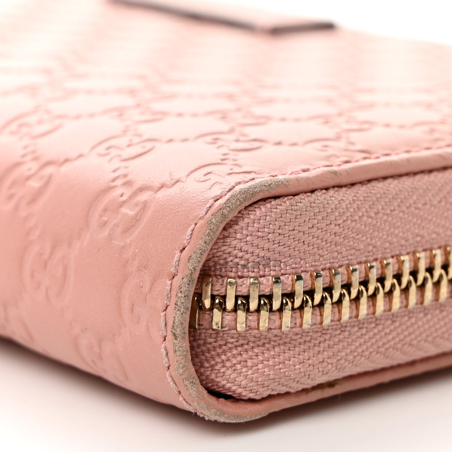 Microguccissima Zip Around Wallet Soft Pink