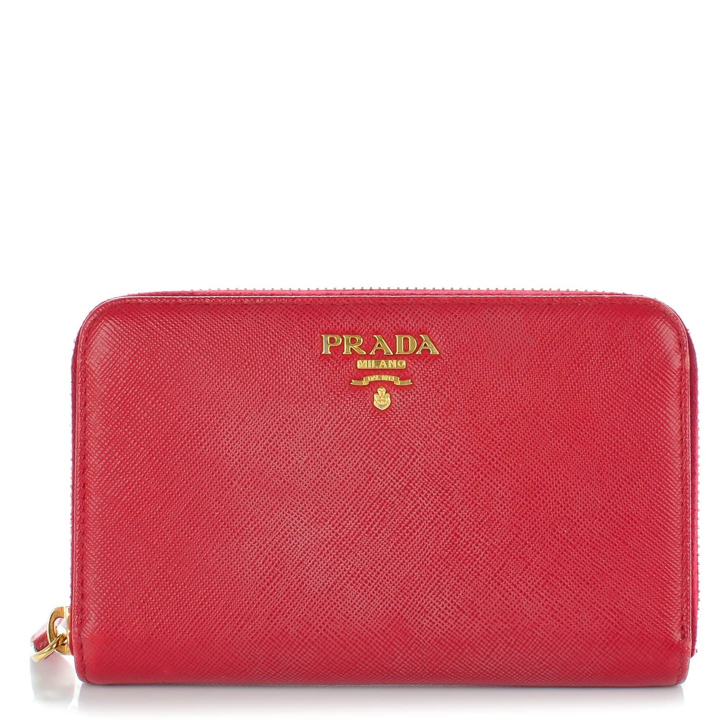 Saffiano Metal Zip Around Wallet Fuoco