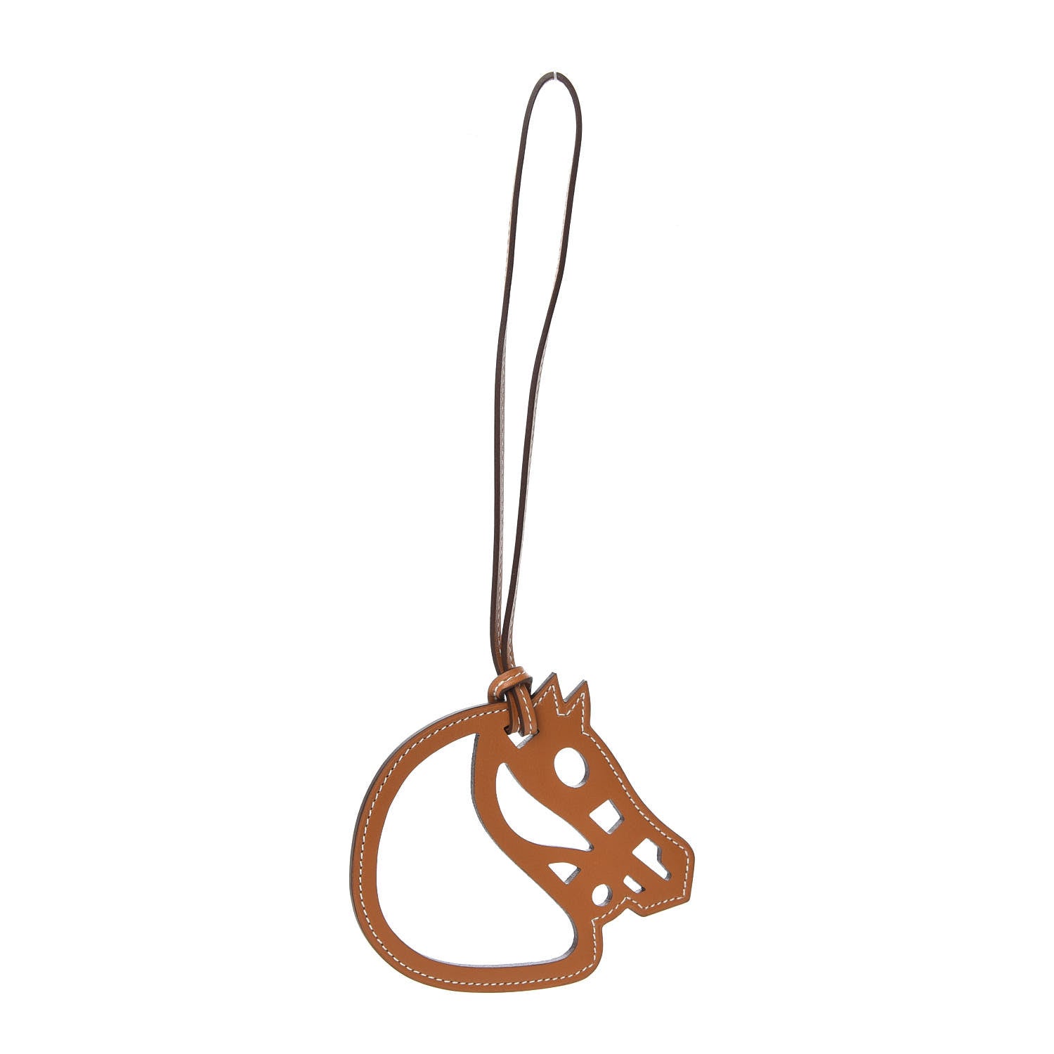 Hermes Barenia Paddock Cheval Horse Bag Charm Fauve 1 of 4