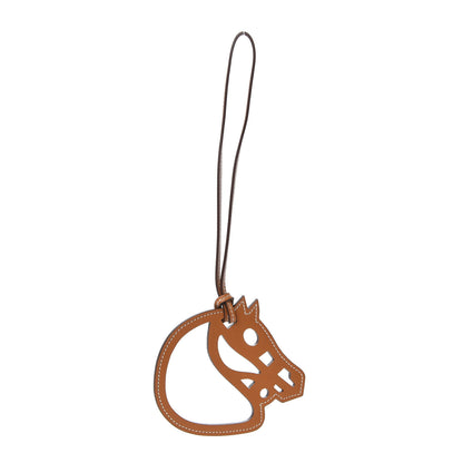 Hermes Barenia Paddock Cheval Horse Bag Charm Fauve 1 of 4