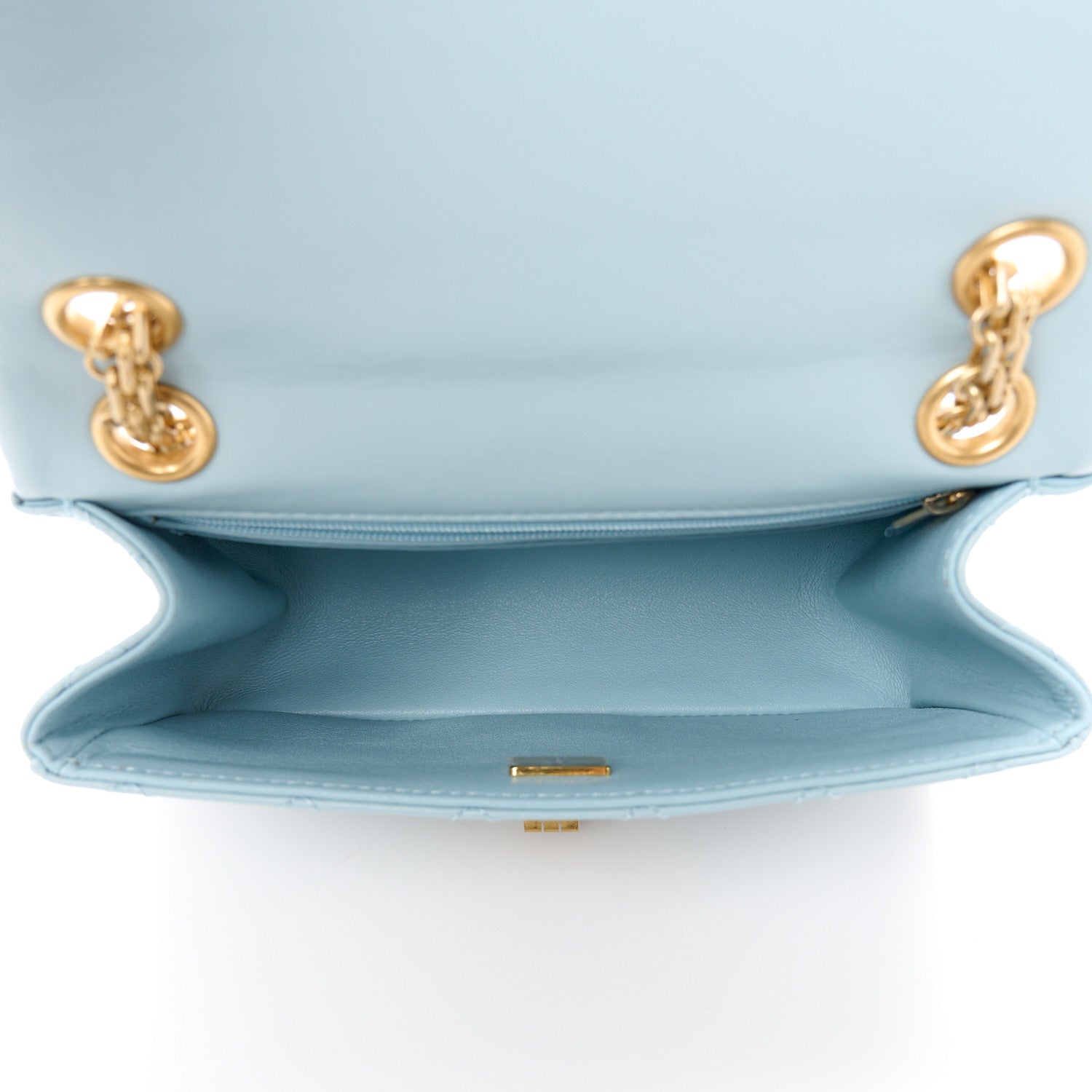 Chanel Aged Calfskin Quilted 2.55 Reissue Mini Flap Light Blue 5 of 12