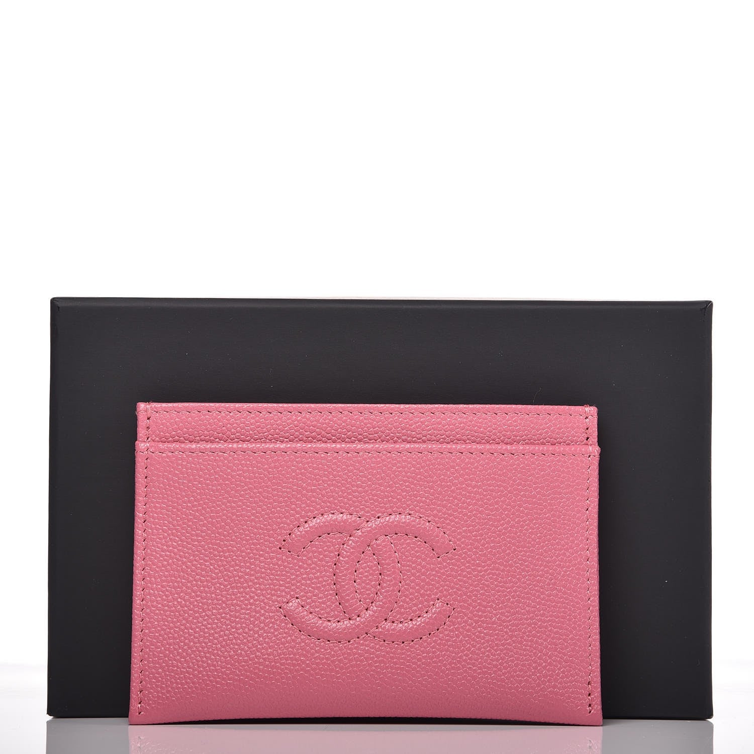 Chanel Caviar Timeless CC Card Holder Pink 9 of 9