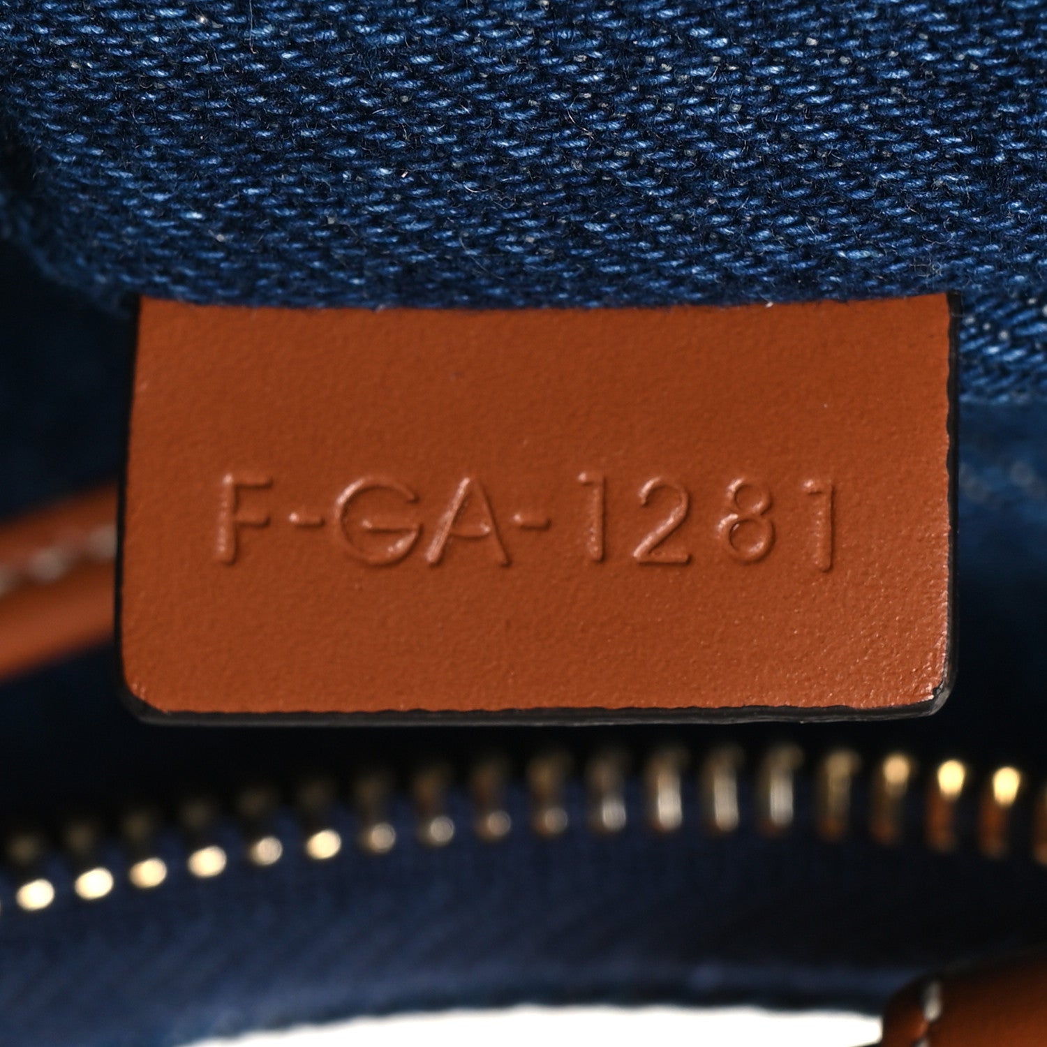 Celine Denim Ava Shoulder Bag Navy Tan 8 of 11