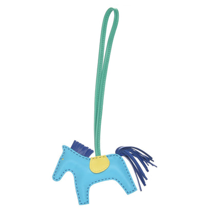 Hermes Milo Lambskin Grigri Rodeo Horse Bag Charm PM Rose Shocking Bleu Azteque Bleu Electrique Menthe Soufre Violet 1 of 4