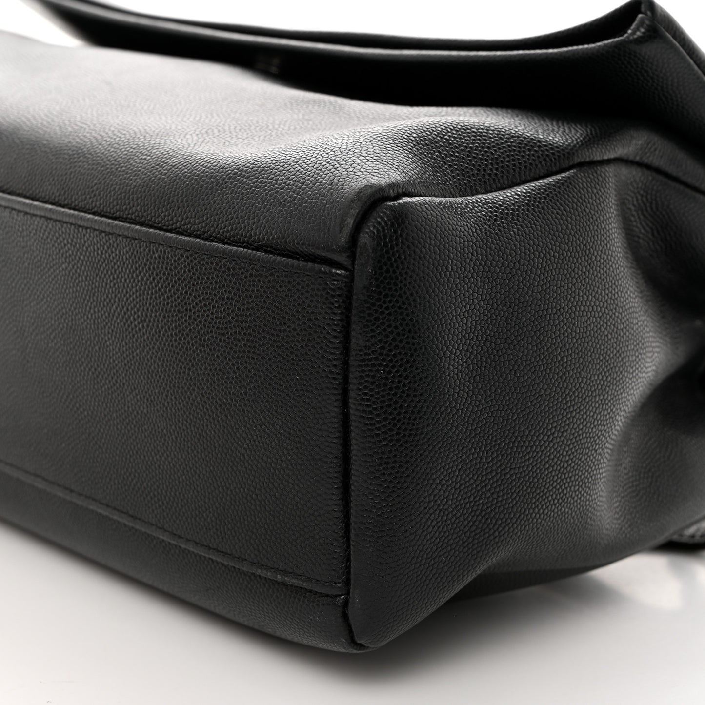 Grain De Poudre Medium West Hollywood Monogram Fold-Over Black