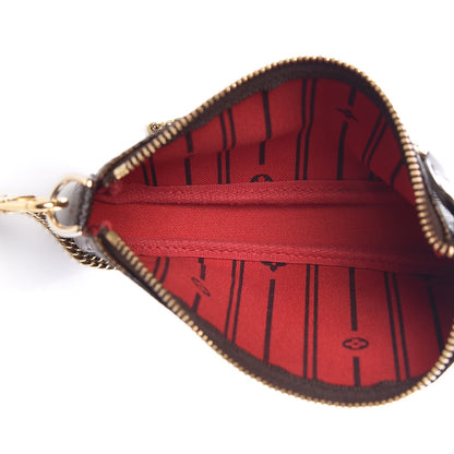 Louis Vuitton Damier Ebene Complice Trunks and Bags Mini Pochette Accessories Red 5 of 7