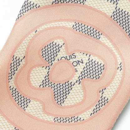 Louis Vuitton Silk Damier Azur Tahitienne Bandeau Rose Ballerine 4 of 5