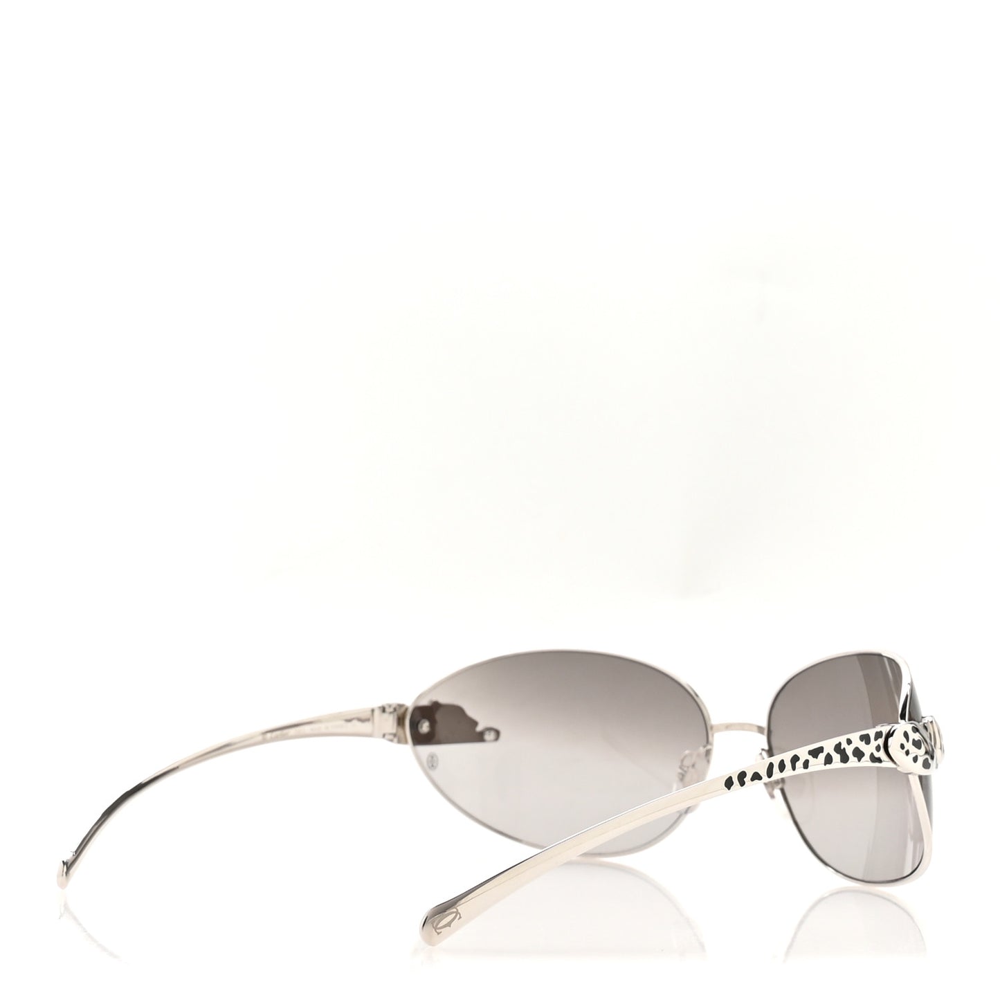 Panthere De Cartier Sunglasses Silver Black