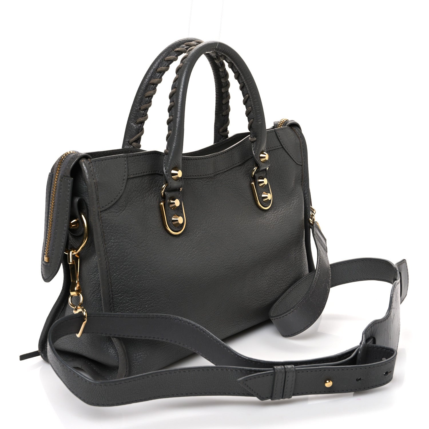 Balenciaga Chevre Gold Metallic Edge Hardware S City Gris Acier 4 of 13