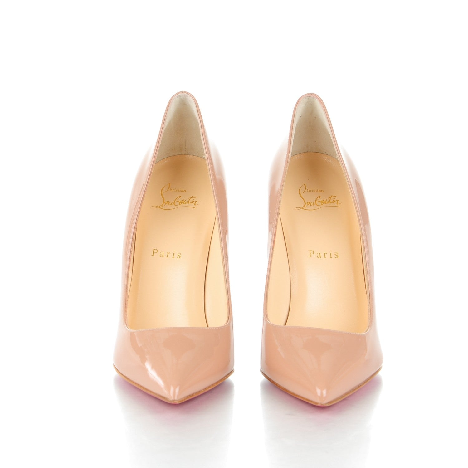 Christian Louboutin Patent Pigalle 100 Pumps 39 Nude 2 of 7