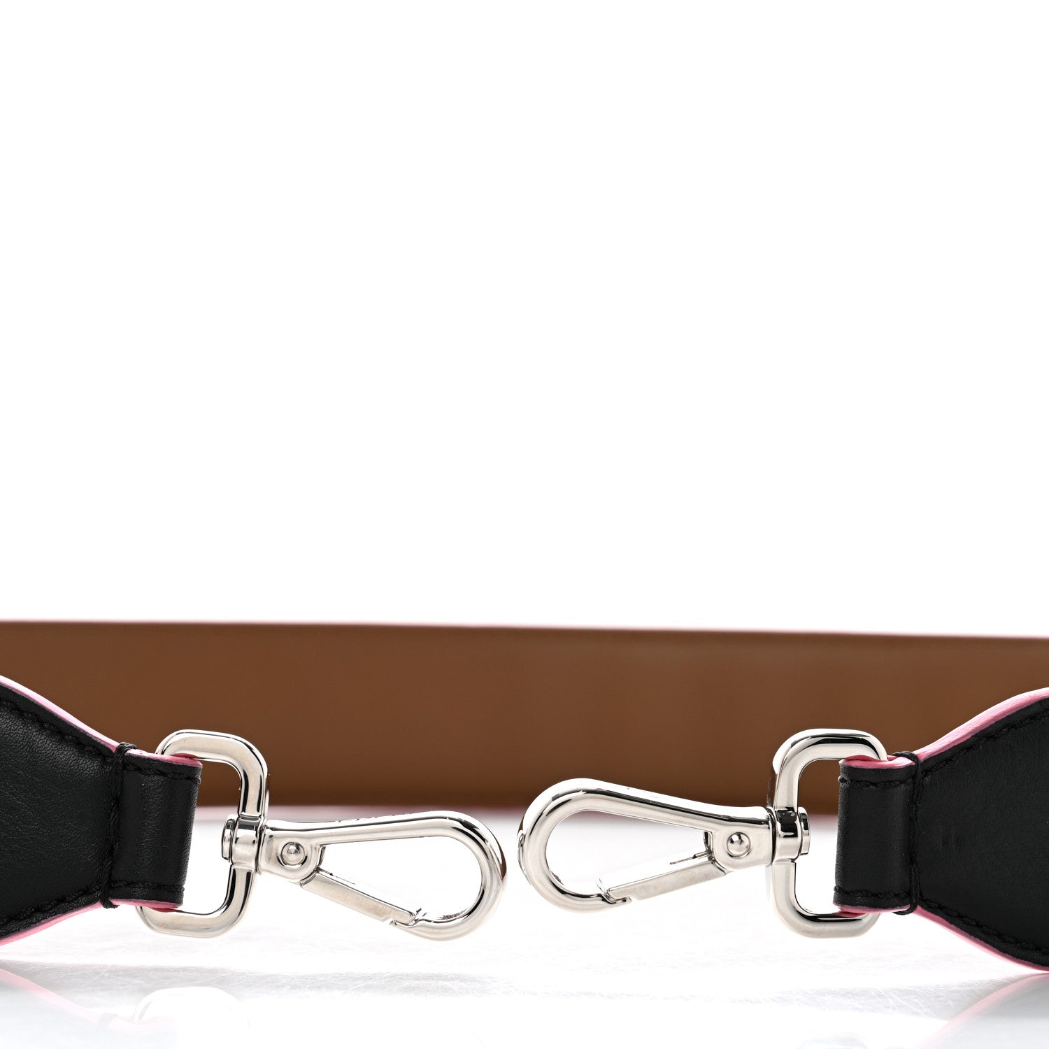 Fendi Vitello Dolce Plexiglass Bi-Color Studded Strap You Black Brownie Multicolor 5 of 5