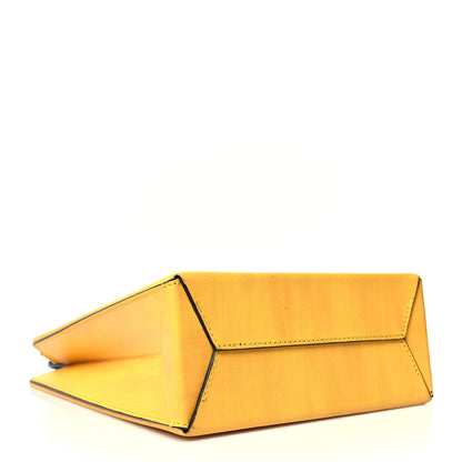 Fendi Vitello Fluffy Logo Small Pack Shopper Tote Yellow Box Black 4 of 12