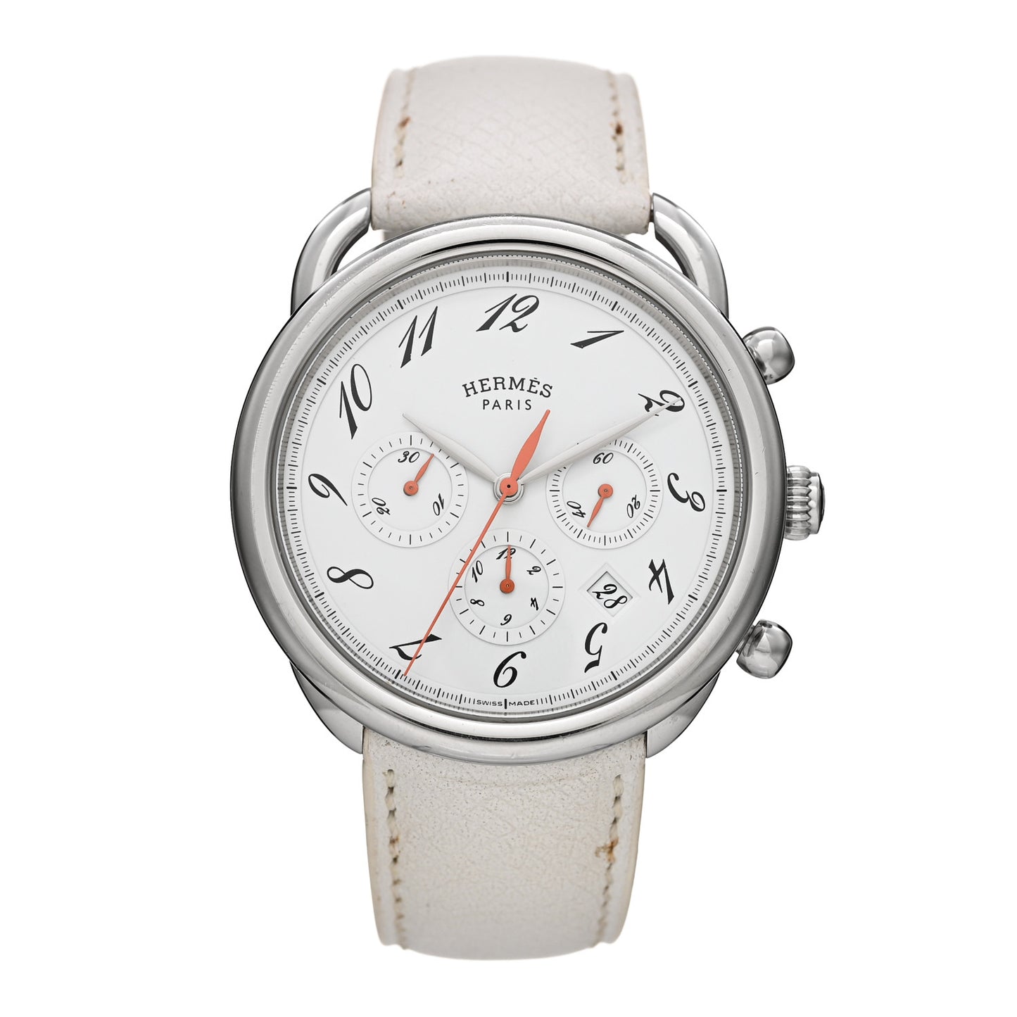 Stainless Steel Epsom 43mm Arceau Chronograph Automatic Watch Blanc