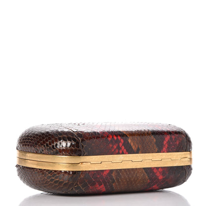 Alexander McQueen Python Punk Skull Box Clutch Red 4 of 8