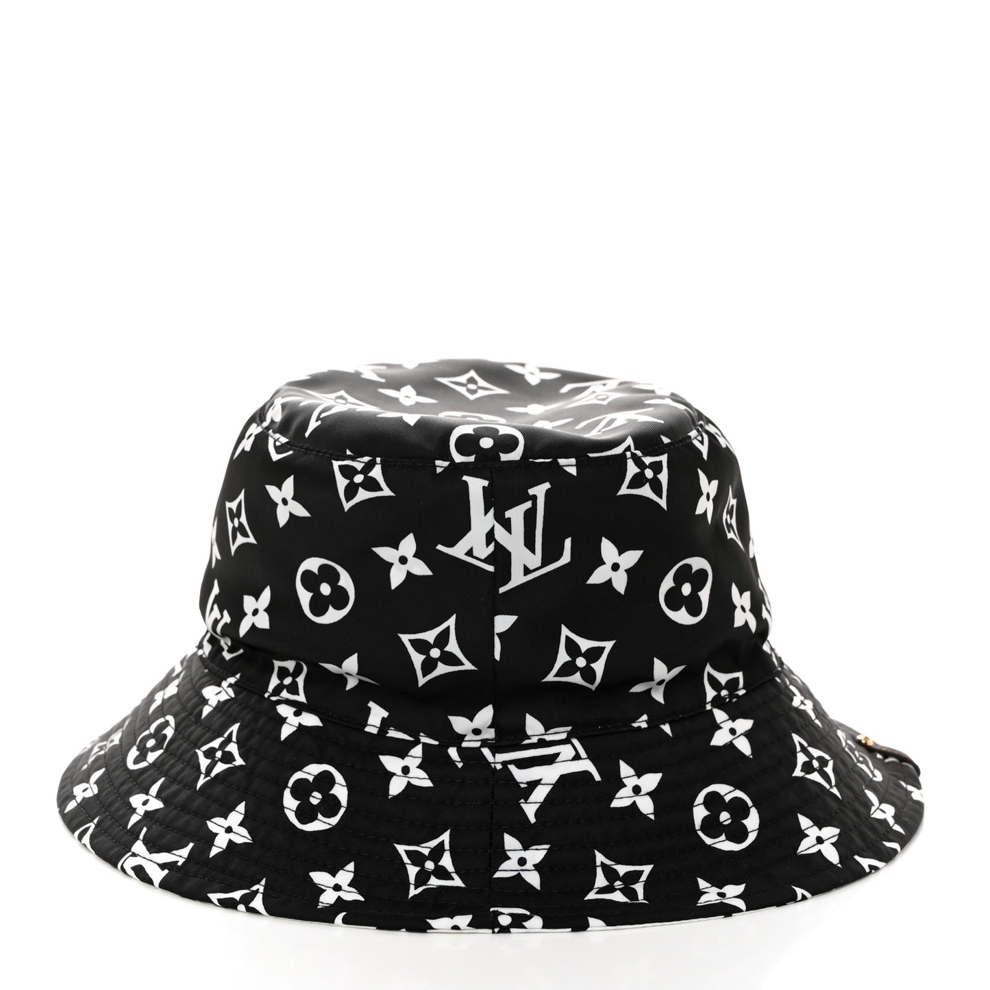 Nylon Monogram Reversible Bob Bucket Hat S Black White