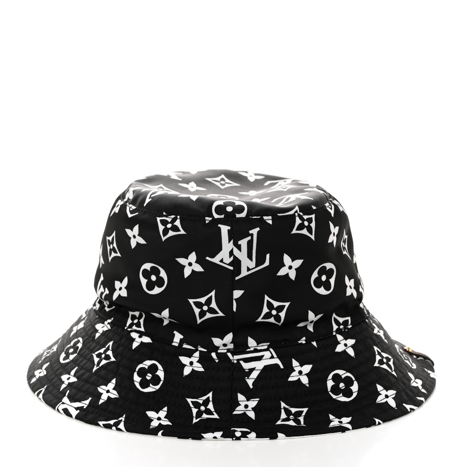 Louis Vuitton Nylon Monogram Reversible Bob Bucket Hat S Black White 11 of 14