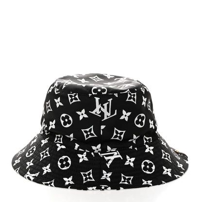 Louis Vuitton Nylon Monogram Reversible Bob Bucket Hat S Black White 11 of 14